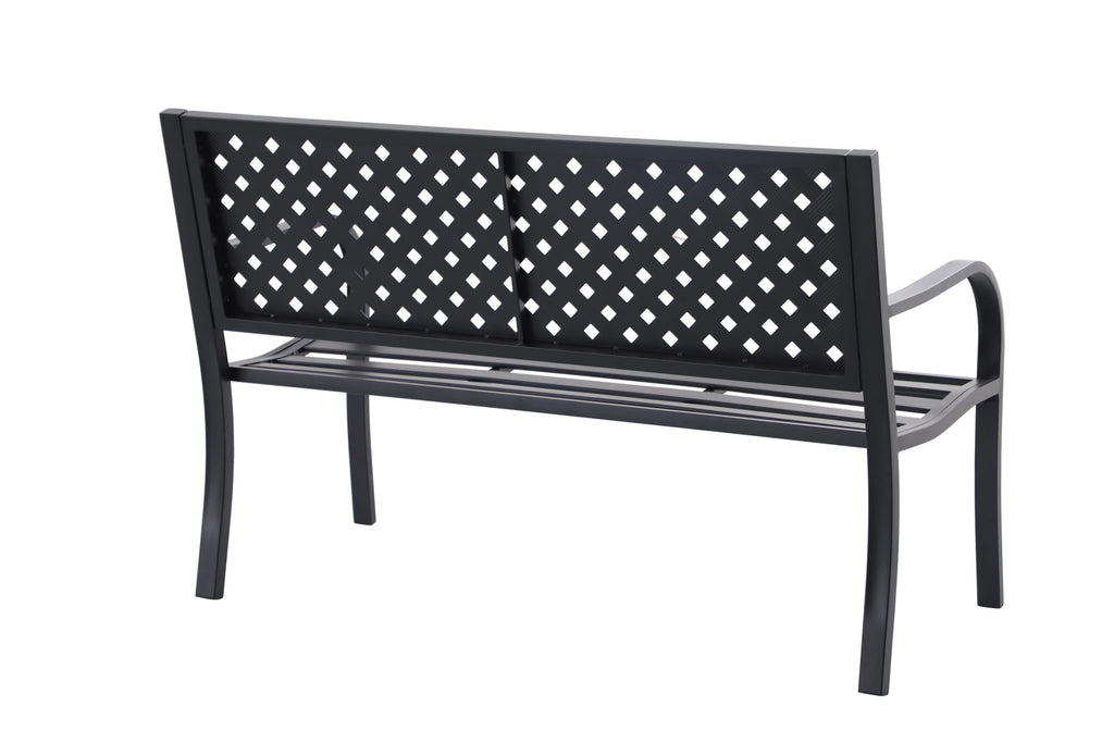 Black Steel Garden Bench E738