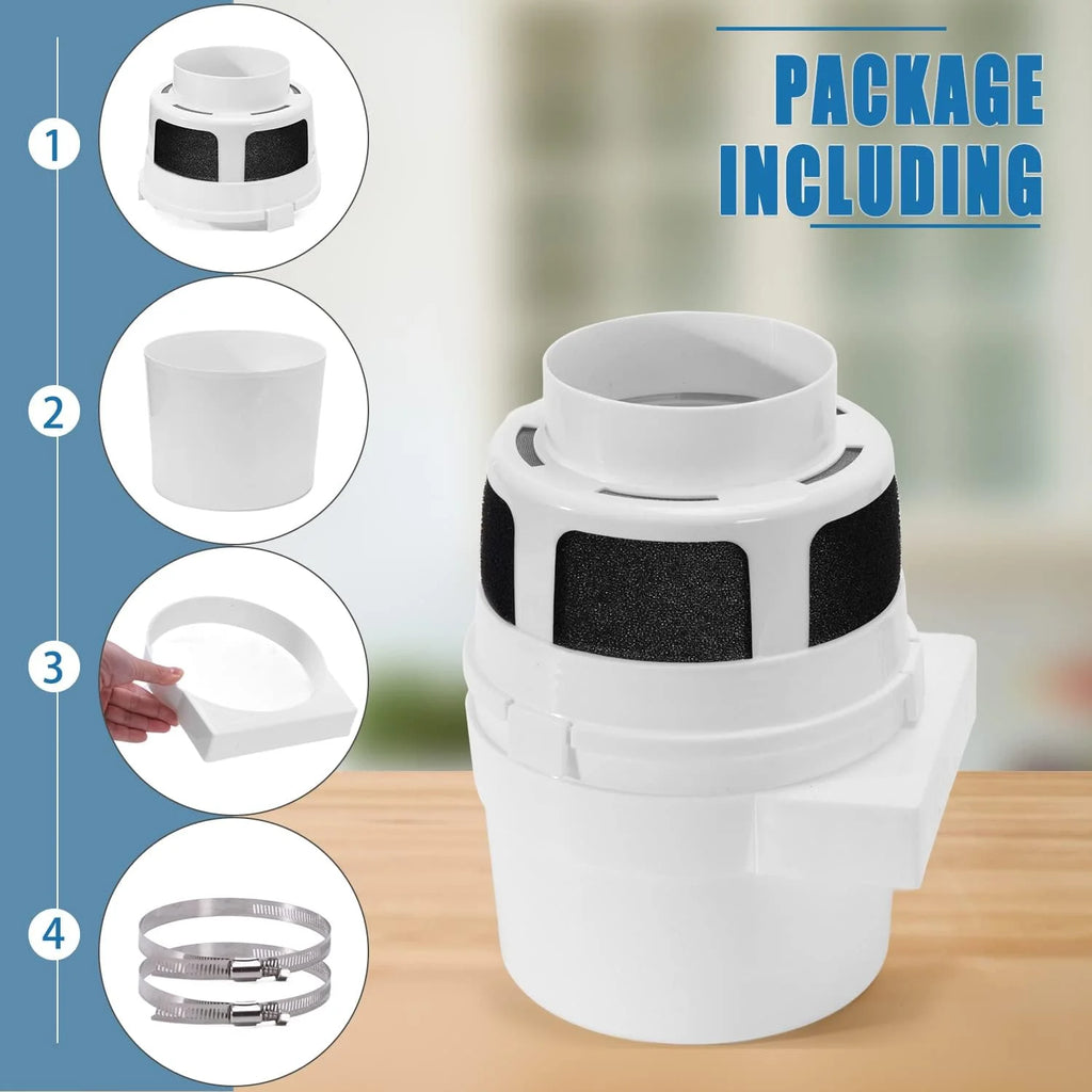 Indoor Dryer Vent Kit with 4-Inch by 5-Feet Silver Duct T92532