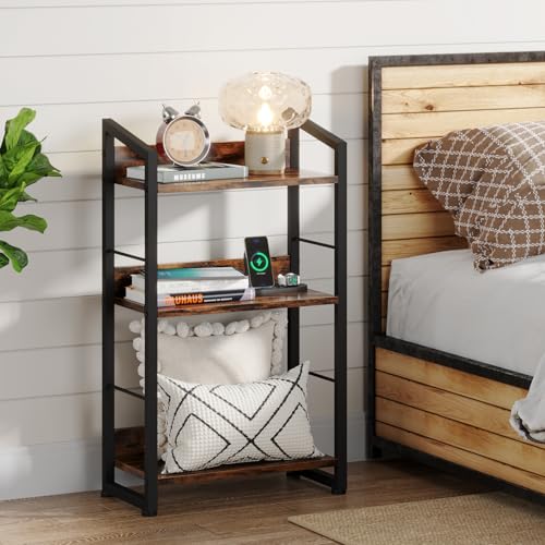 3-Tier Wood Metal Bookshelf W5925