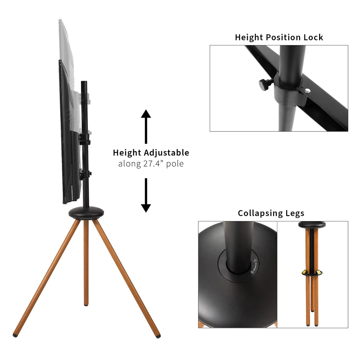 Foldable 43 to 65 inch TV Floor Stand Z8064