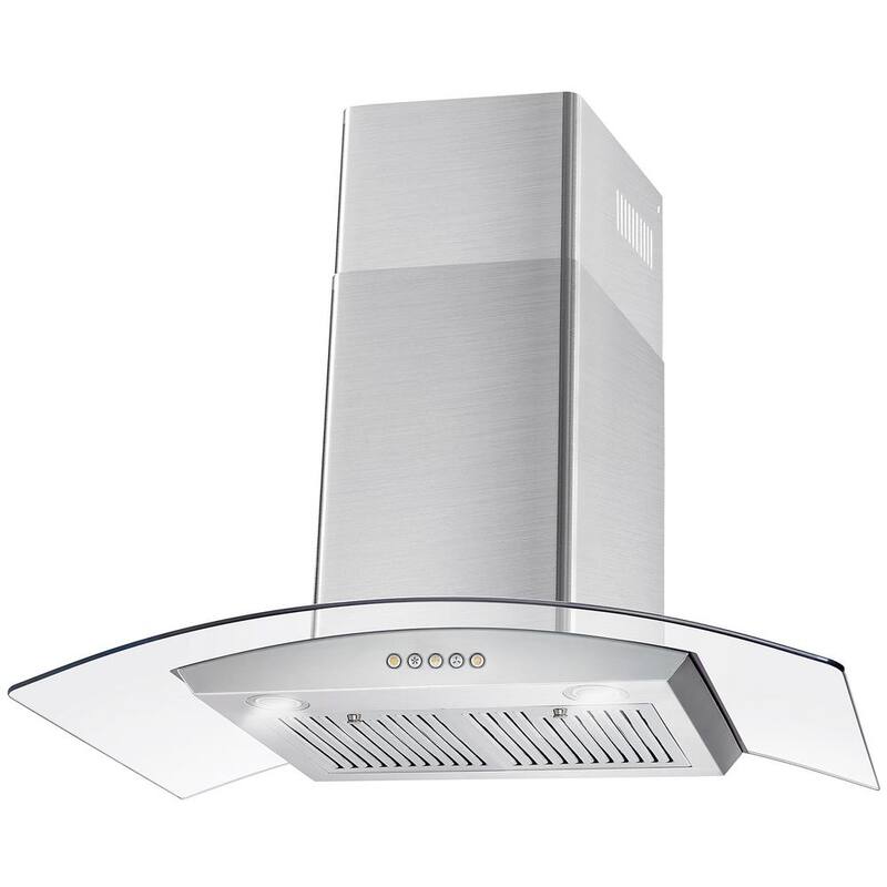 36 in. Stainless Steel Ductless Wall Mount Range Hood with Carbon Filter F838