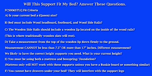 King Size Bed Slats with Non Slip Rubber Grippers A58253