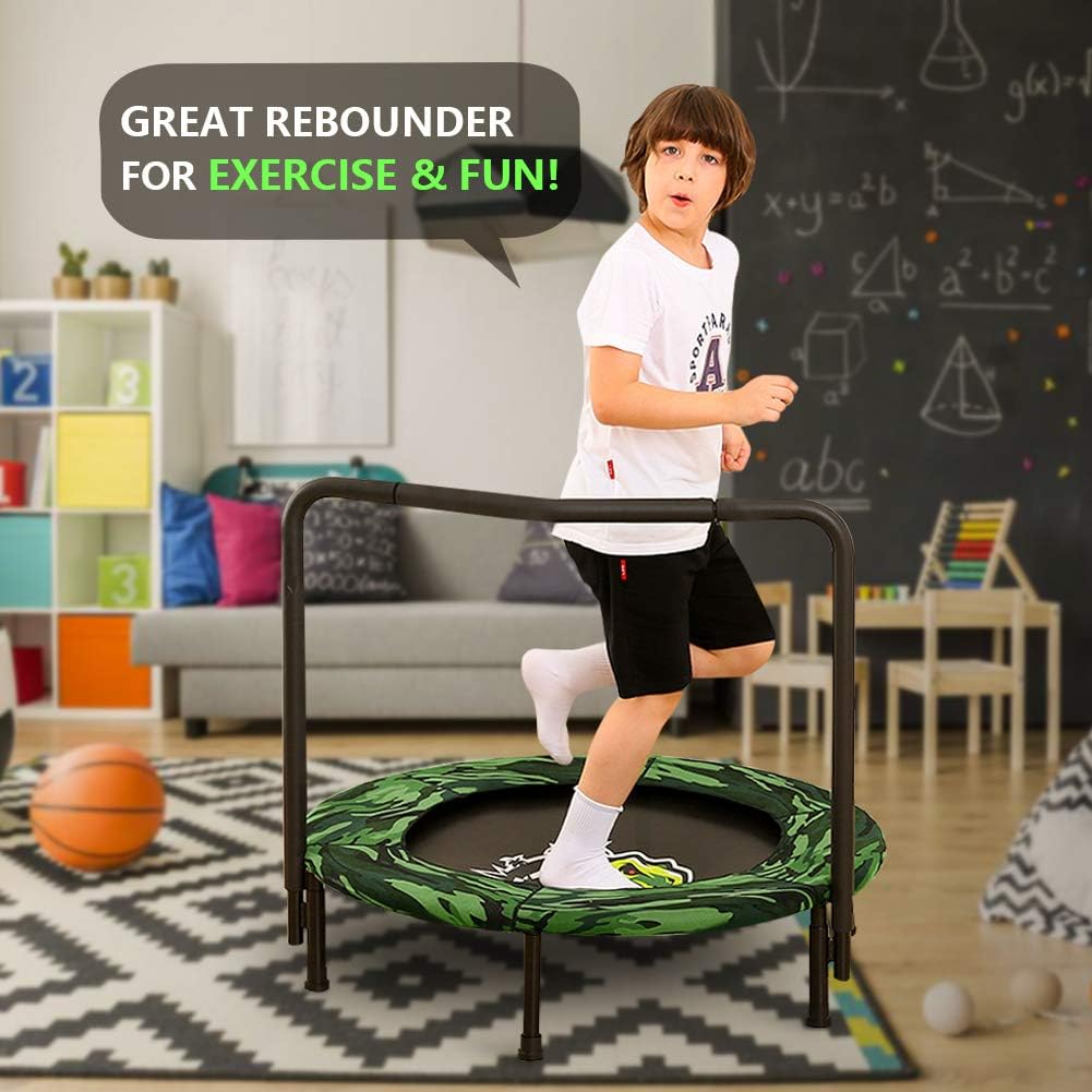 Camo Foldable Kids Trampoline with Handle Q575372