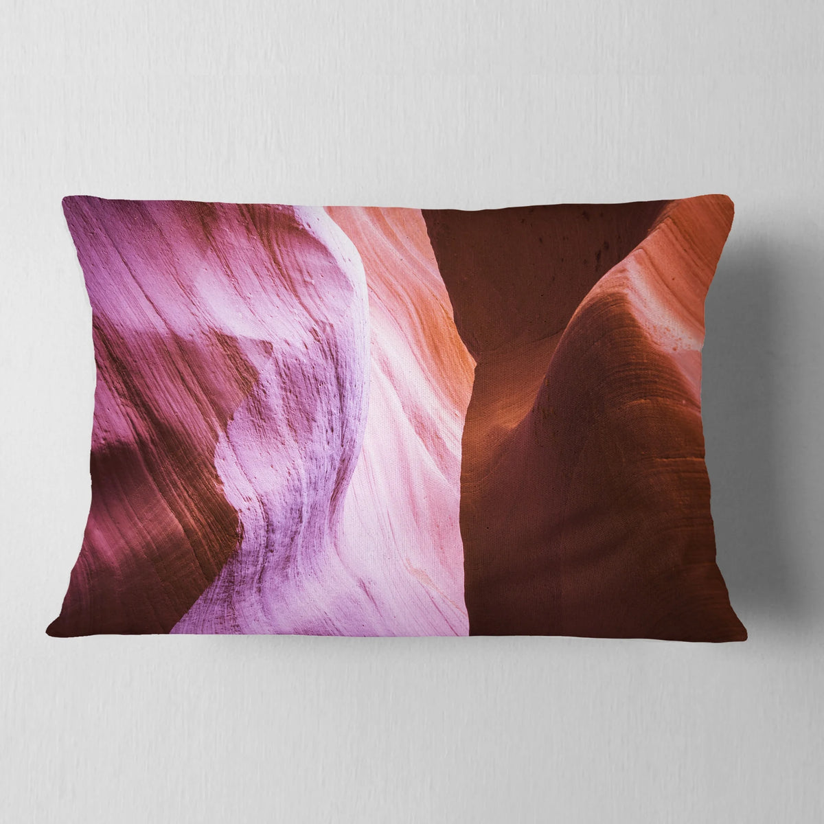 Purple Shade in Antelope Canyon Landscape Photography Throw Pillow Q624057