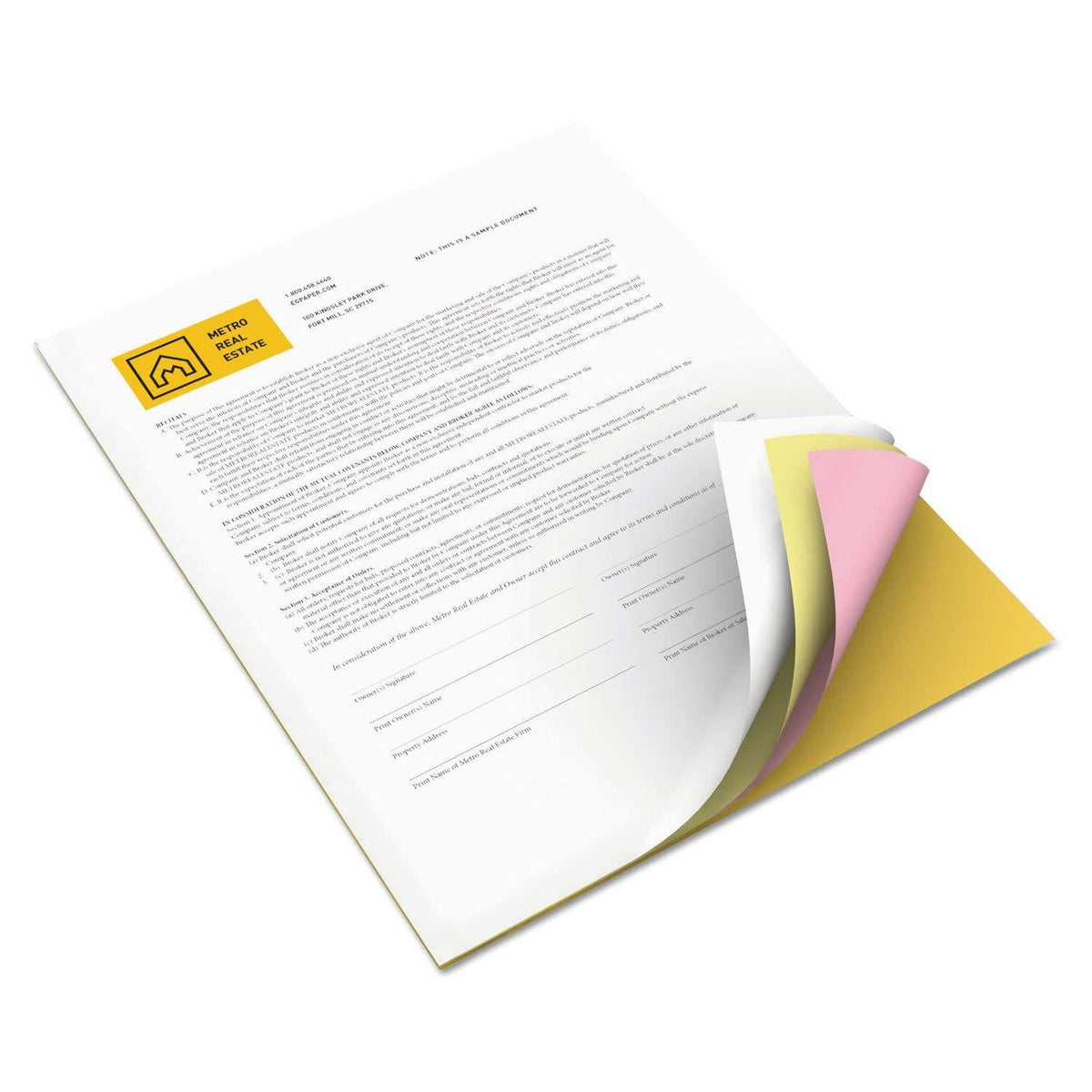 4-Part Straight Carbonless Paper Z318334