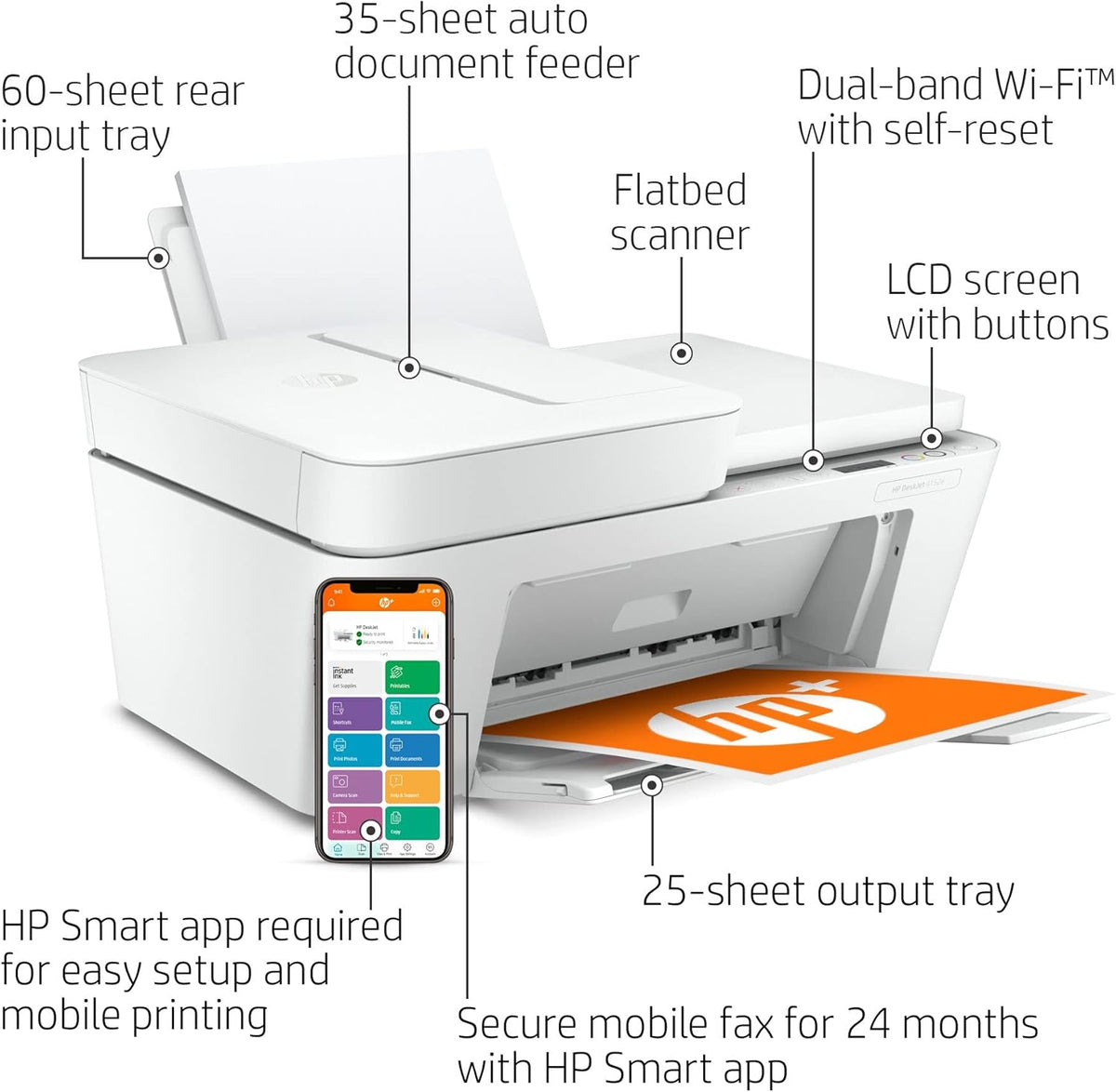 Wireless Color Inkjet Printer with Auto Document Feeder R682