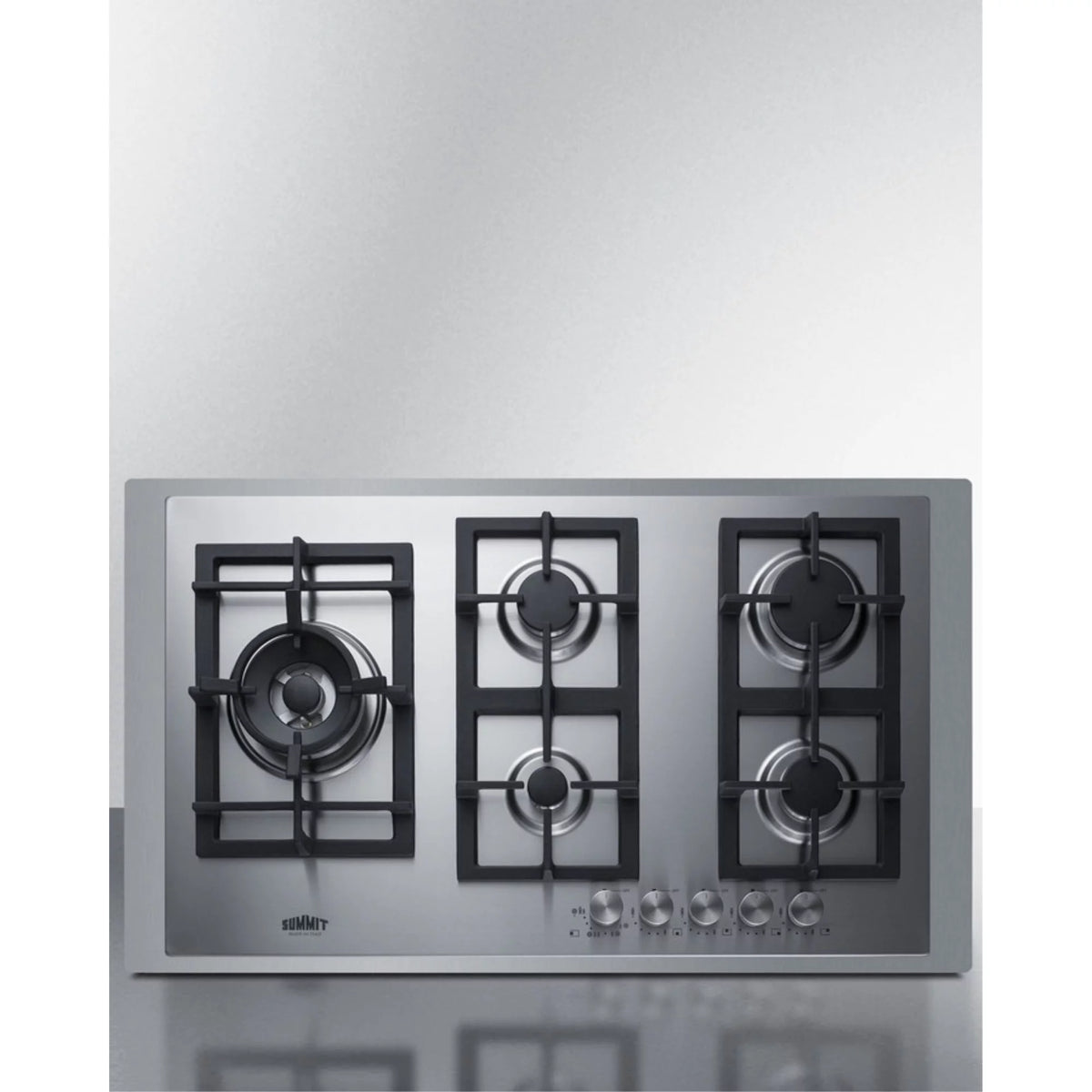36" Stainless Steel 5-Burner Gas Cooktop with Cast Iron Grates X24536