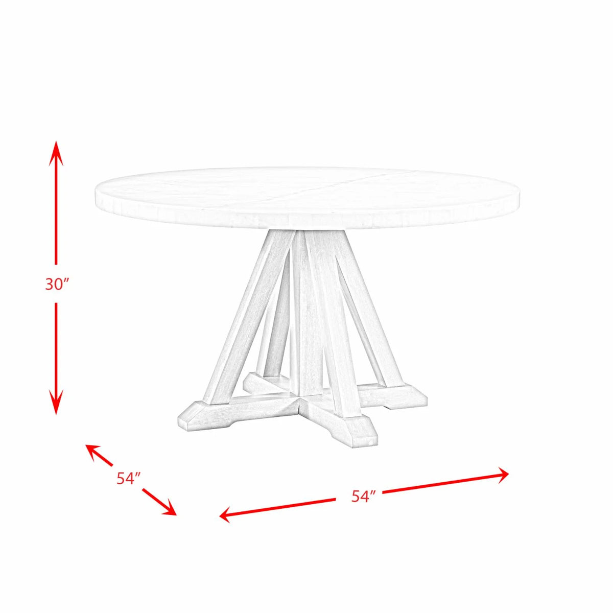 Round 5PC Dining Set Table & Four Chairs D412