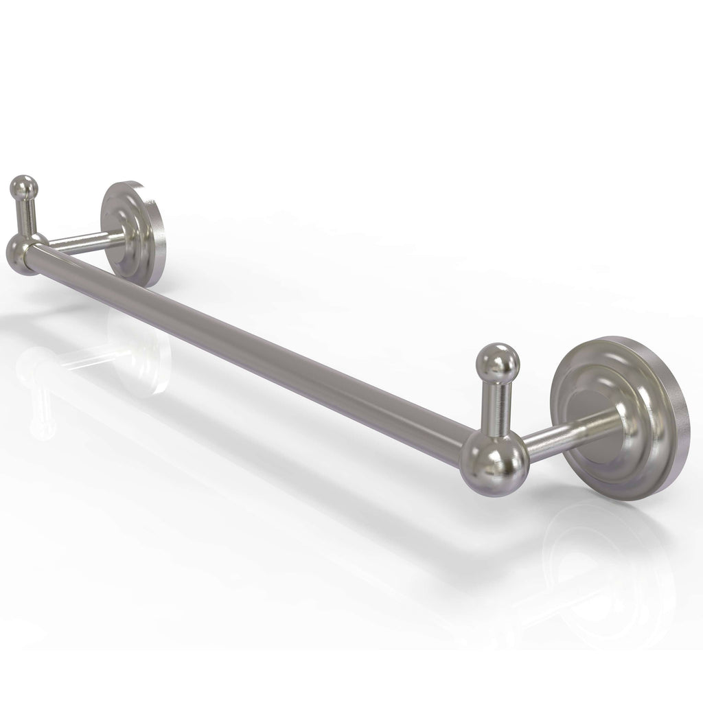 Satin Nickel 24 inch Towel Bar with Integrated Hooks Z753243