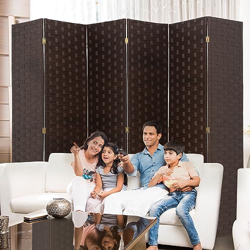 Black 4 Panel Room Divider 6FT Tall Wood Screen Z143