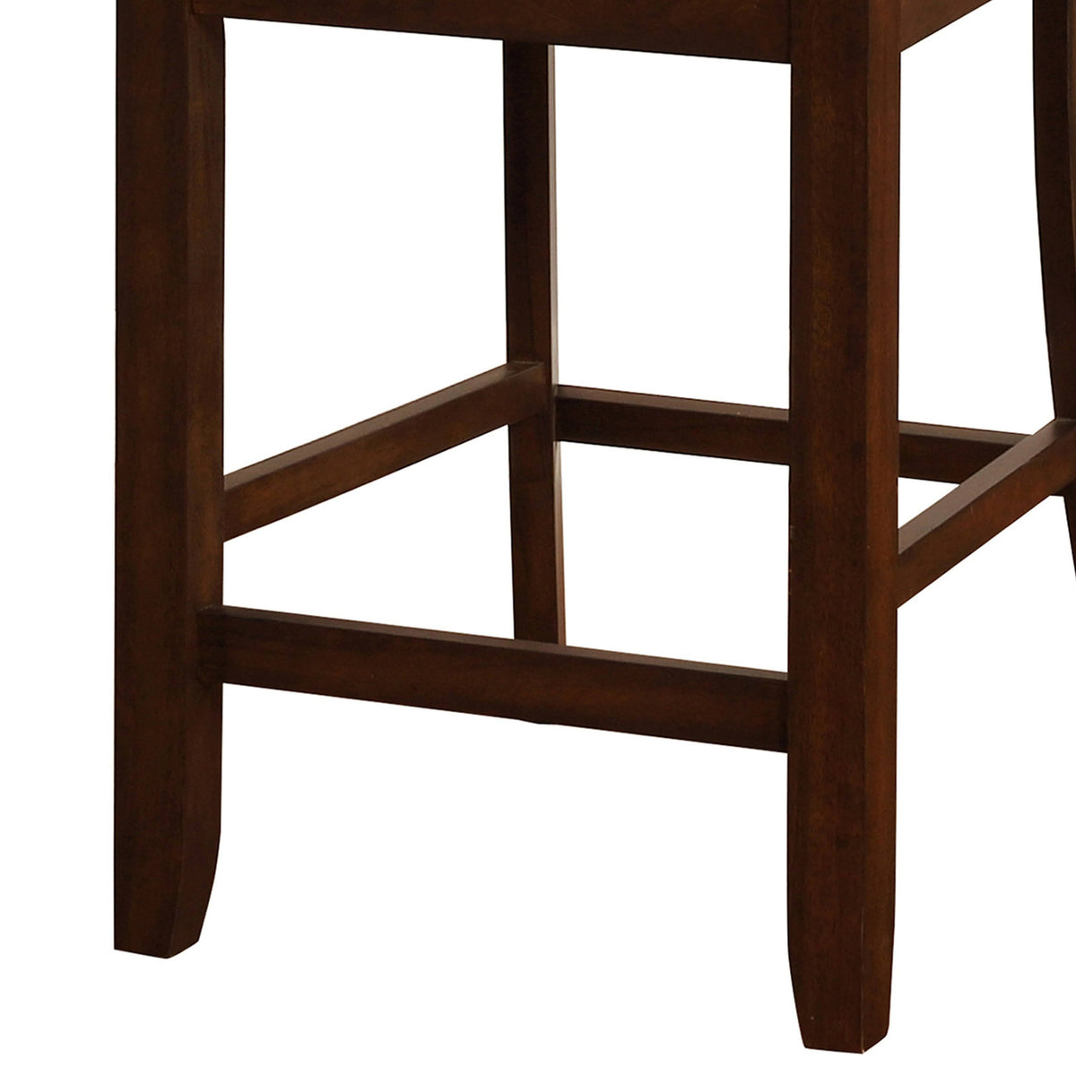 Green and Brown Wooden Counter Stool with Camouflage Fabric Seat T976657