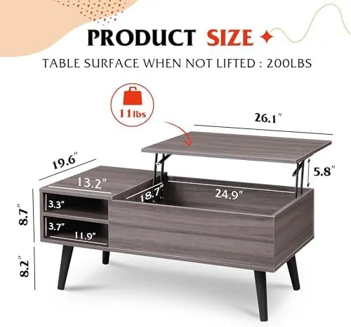Lift Top Coffee Table with Hidden Compartment K663480