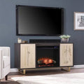 Brown Electric Media Fireplace P17574