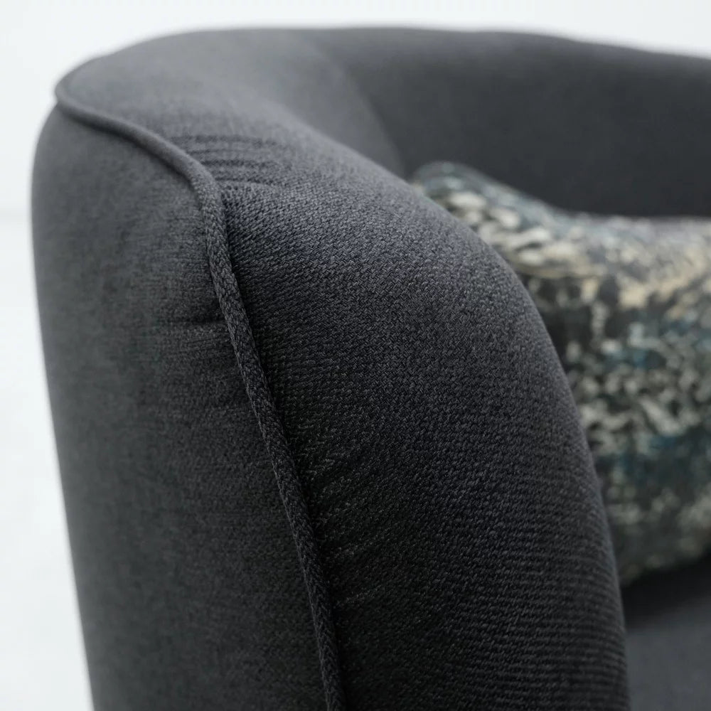 Graphite Gray Upholstered Swivel Accent Chair S452