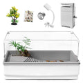 Acrylic Aquatic Tortoise Aquarium Starter Kit with Multi-Function Area O8047