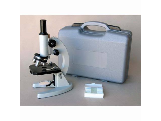40X-640X Metal Body Glass Lens Student Microscope with ABS Case F201