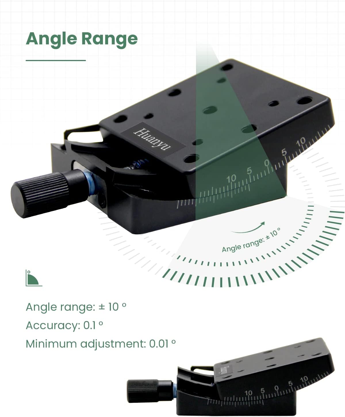 Manual Goniometer Stage 65x65mm Tilt Platform E7762
