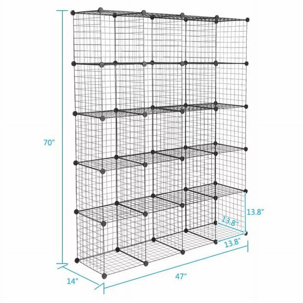 20-Cube Wire Cube Storage Organizer Shelves H847