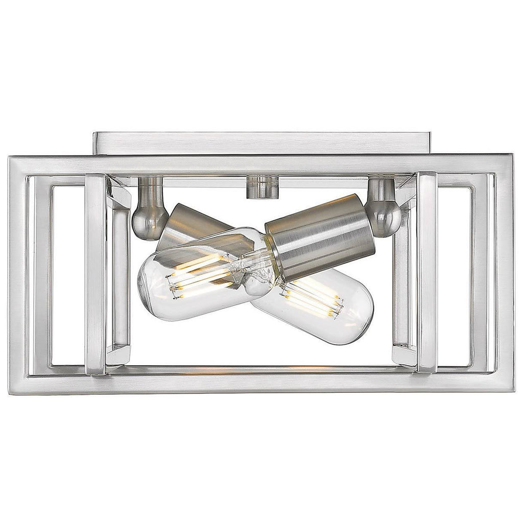 2 Light Flush Mount Pewter H937