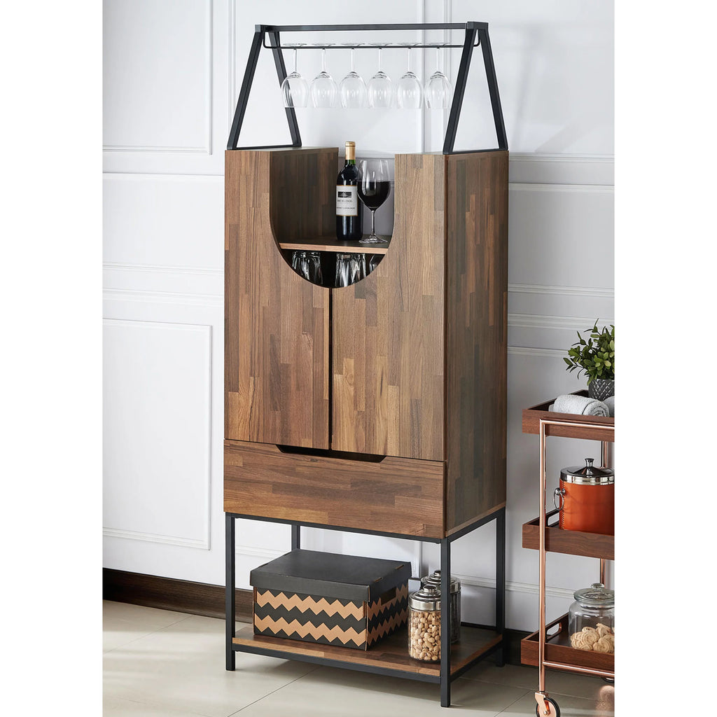 Light Hickory Wine Cabinet T298997