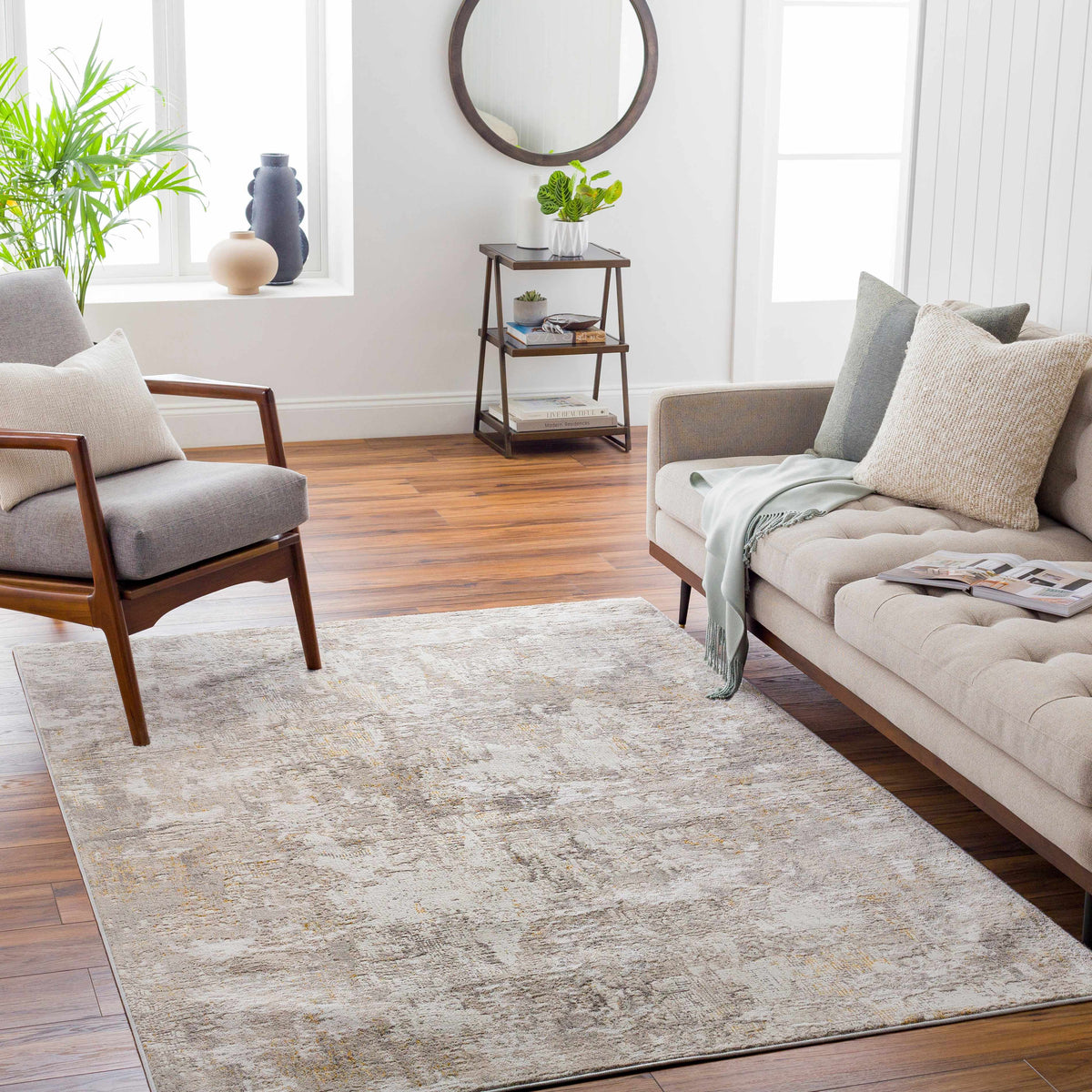 Multi Gray Brown 9'2" x 12' Area Rug M3125
