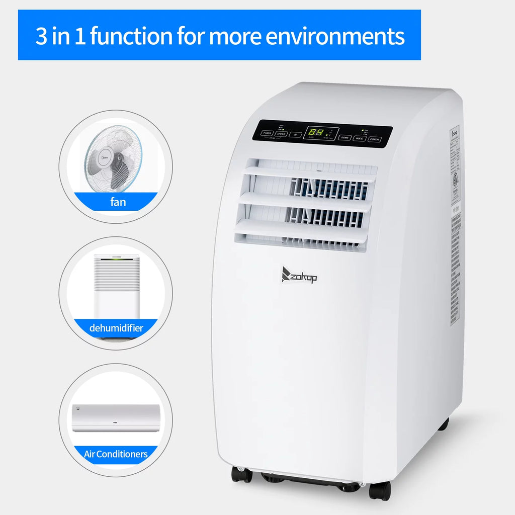 Portable Air Conditioner 7760BTU with Remote Control, White I857