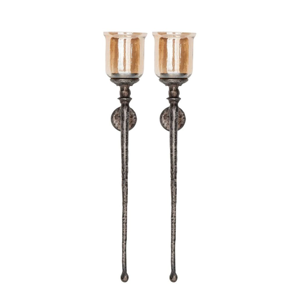 Brown Aluminum Candle Holder O50012