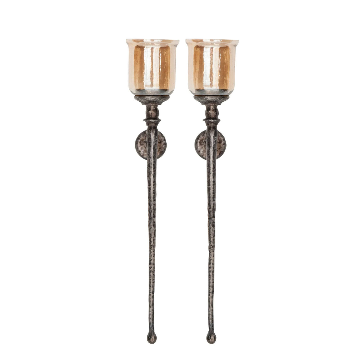 Brown Aluminum Candle Holder O50012