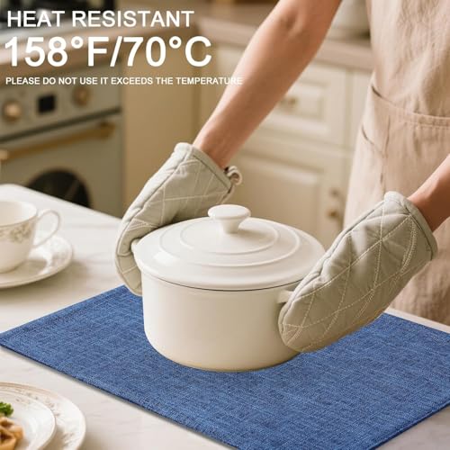 Cotton Linen Blend Placemats Set of 6 J397
