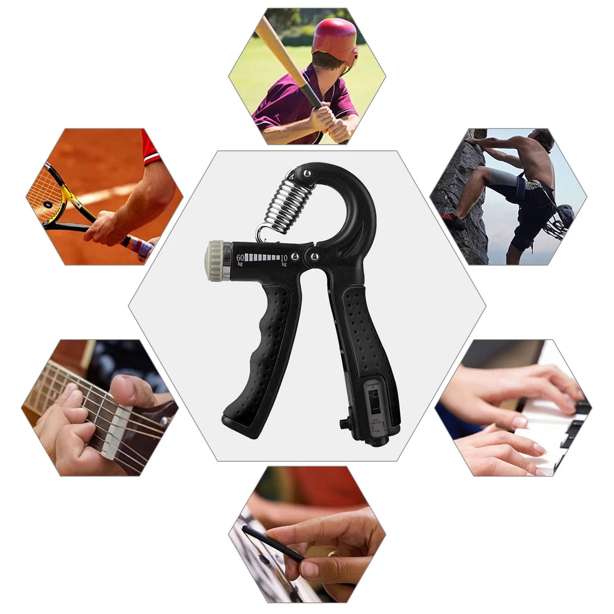 Adjustable Resistance Hand Grip Strengthener B4188