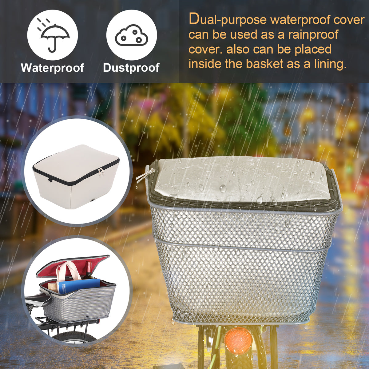 Rear Bike Metal Wire Waterproof Basket R795