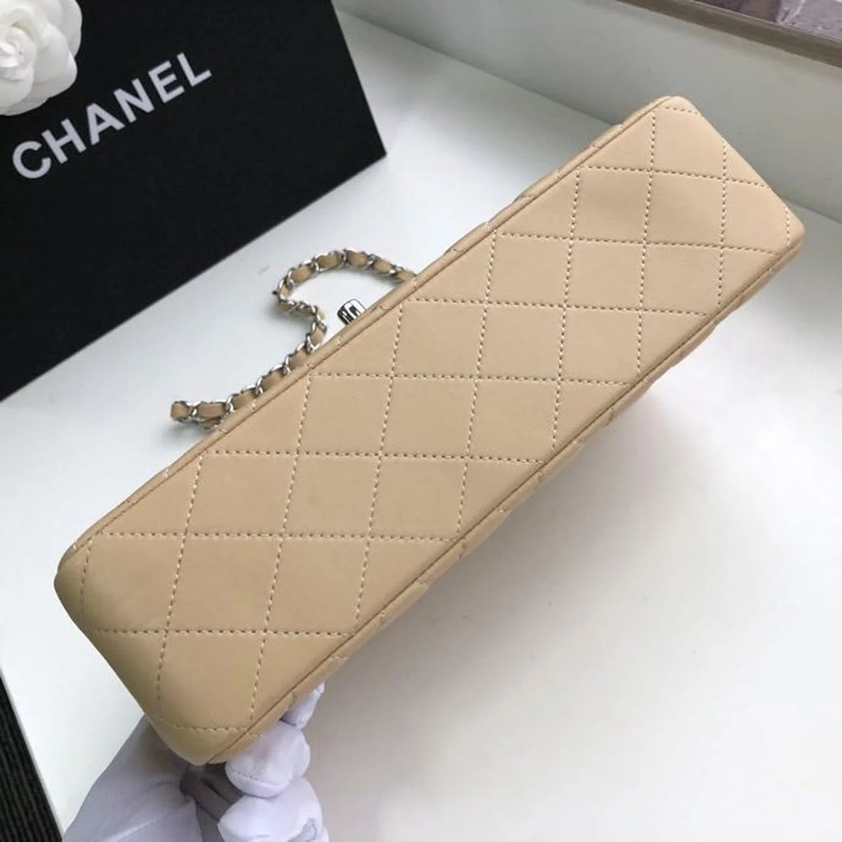 Beige Shoulder and Crossbody Handbag L191
