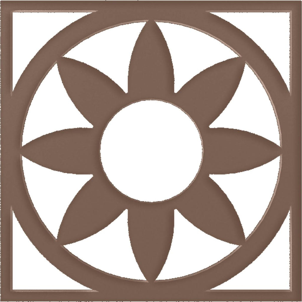 36x22OD x 12 1/2x22ID x 1x22P Copper PVC Pierced Ceiling Medallion R4809