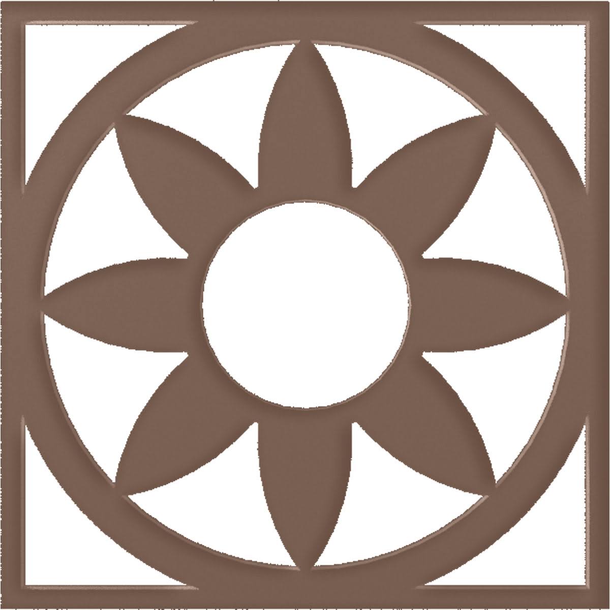 36x22OD x 12 1/2x22ID x 1x22P Copper PVC Pierced Ceiling Medallion R4809