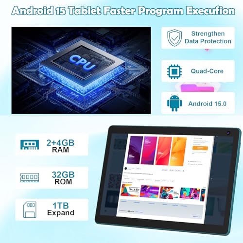 Black 10 inch Android Tablet with Keyboard Case Mouse Stylus T11917