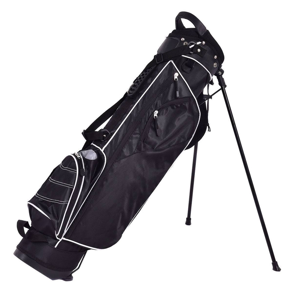 Black Golf Stand Cart Bag with 4 Way Divider B456