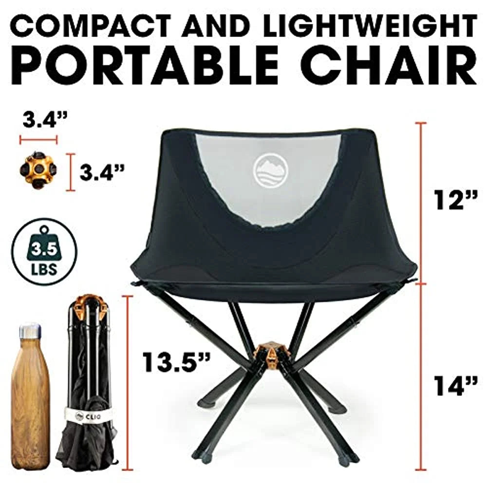 Portable Collapsible Camping Chair Supports 300 Lbs V4986