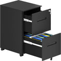 Gray and White 2-Drawer Metal File Cabinet S334201