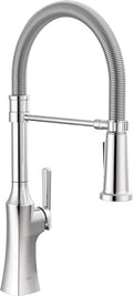 Brushed Nickel Kitchen Faucet with Pull Down Sprayer F930598