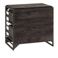 2 Drawer Lateral File Cabinet in Dark Gray Hickory J3047