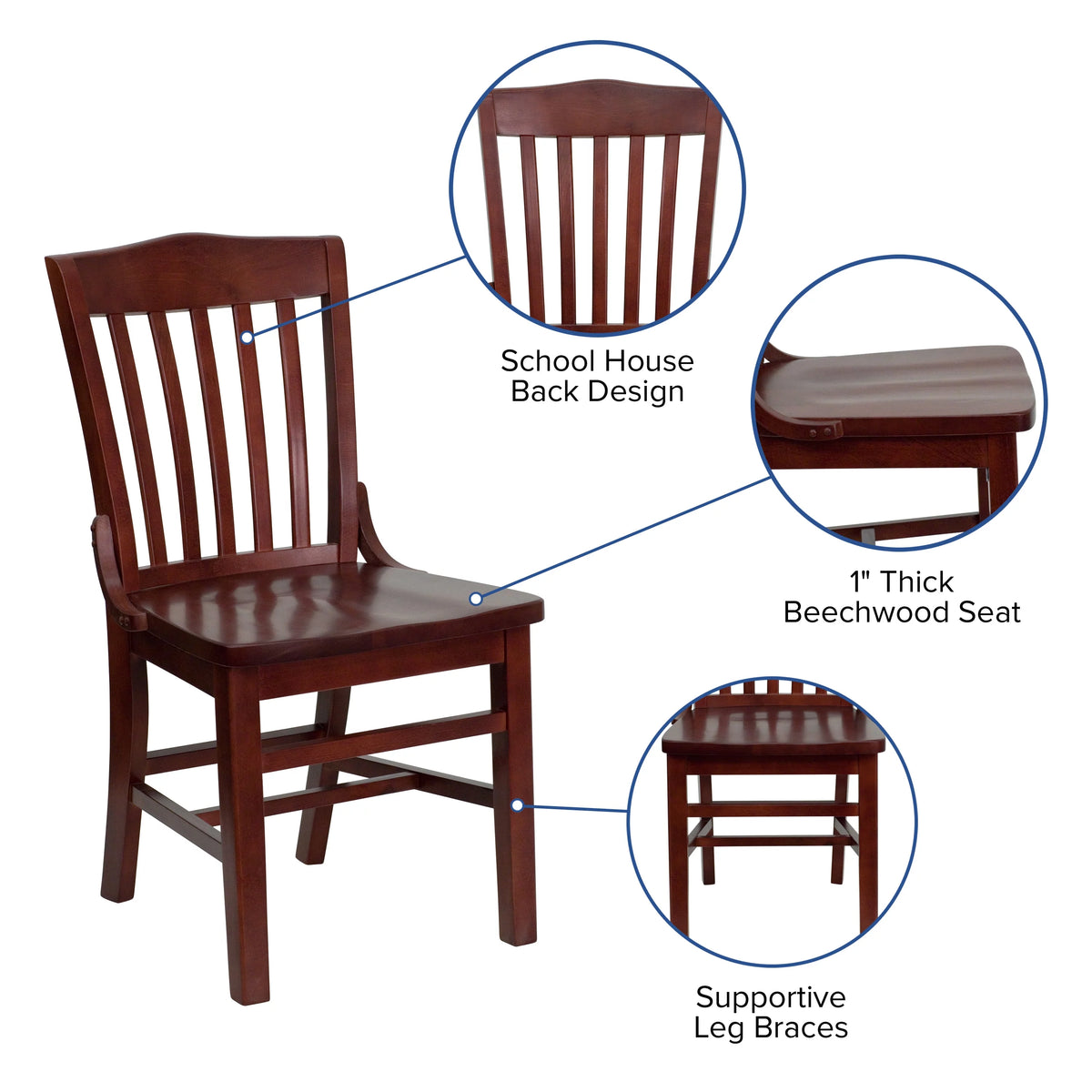 Mahogany Wood Chair S243