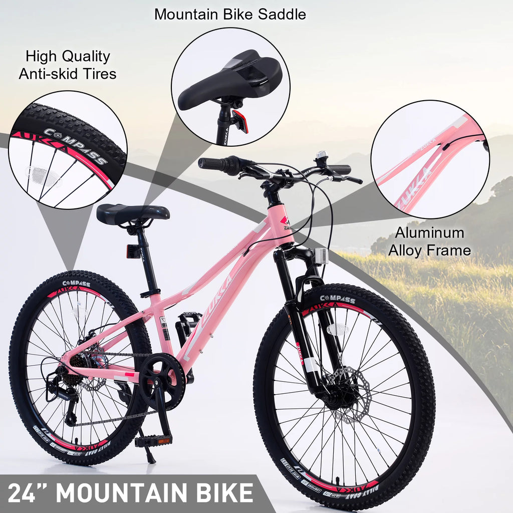 24 Mountain Bike with Aluminium Frame & Disc Brakes B5724