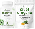 Oil of Oregano Softgels 300 Count & Moringa Oleifera 300 Capsules 2 Pack A8543