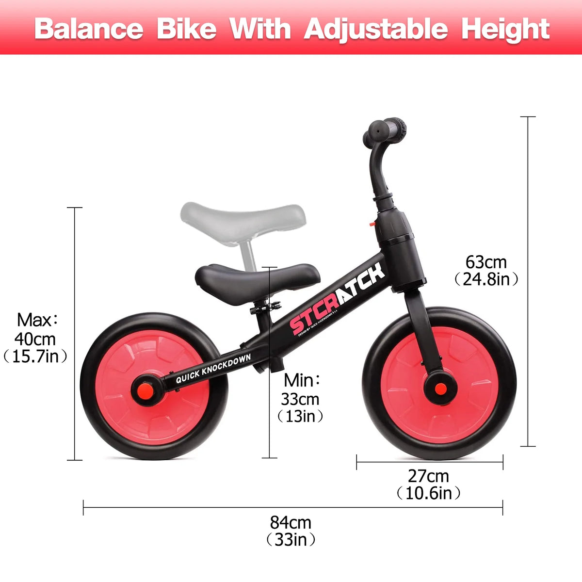 4 in 1 Lightweight Kids Balance Bike with Pedals and Training Wheels K299