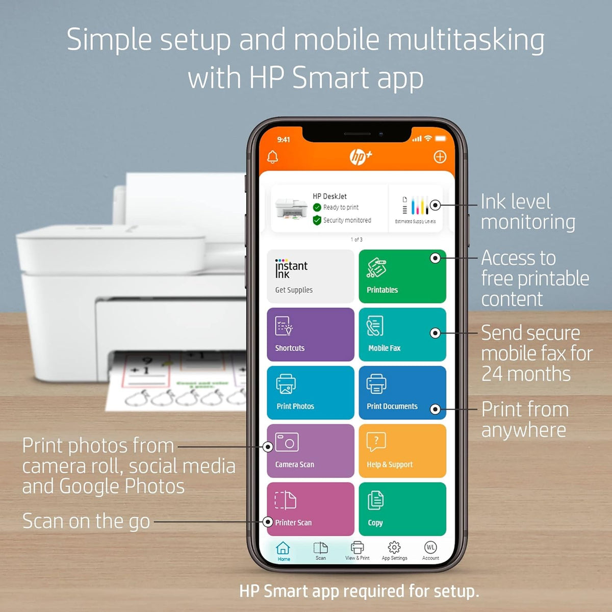 Wireless Color Inkjet Printer with Auto Document Feeder R682