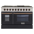 48 Pro-Style Natural Gas Dual Fuel Range in Black with Gold Accents A339903
