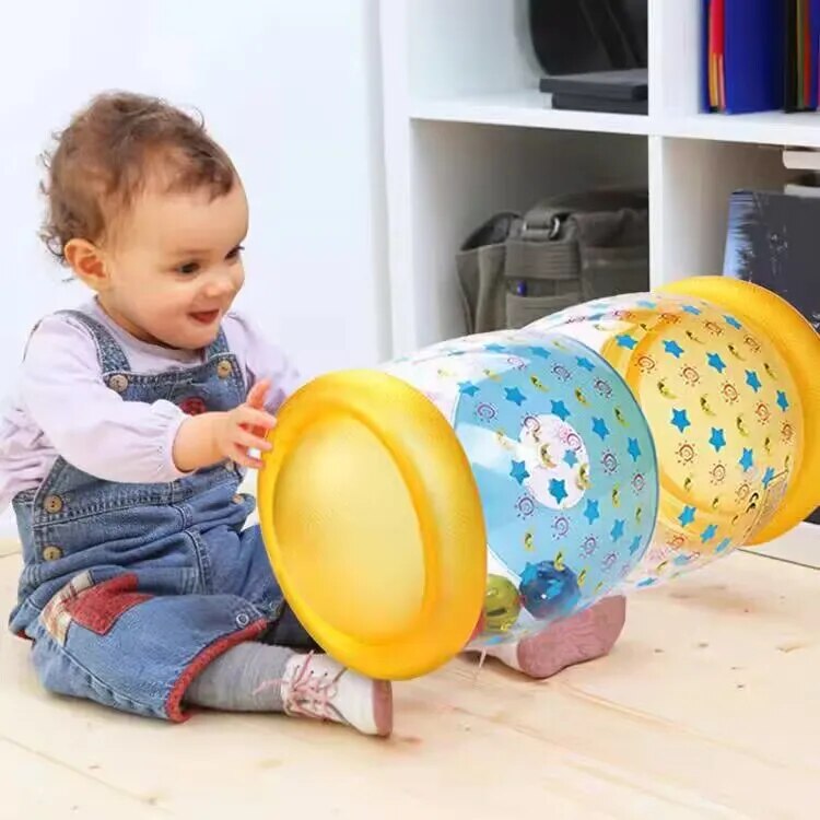 Inflatable Baby Crawling Roller Toy with Rattle and Ball PVC Early Educational Toy Q570859