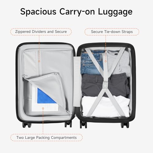 20 Inch Expandable Softside Suitcase with USB Port & TSA Lock Z7010