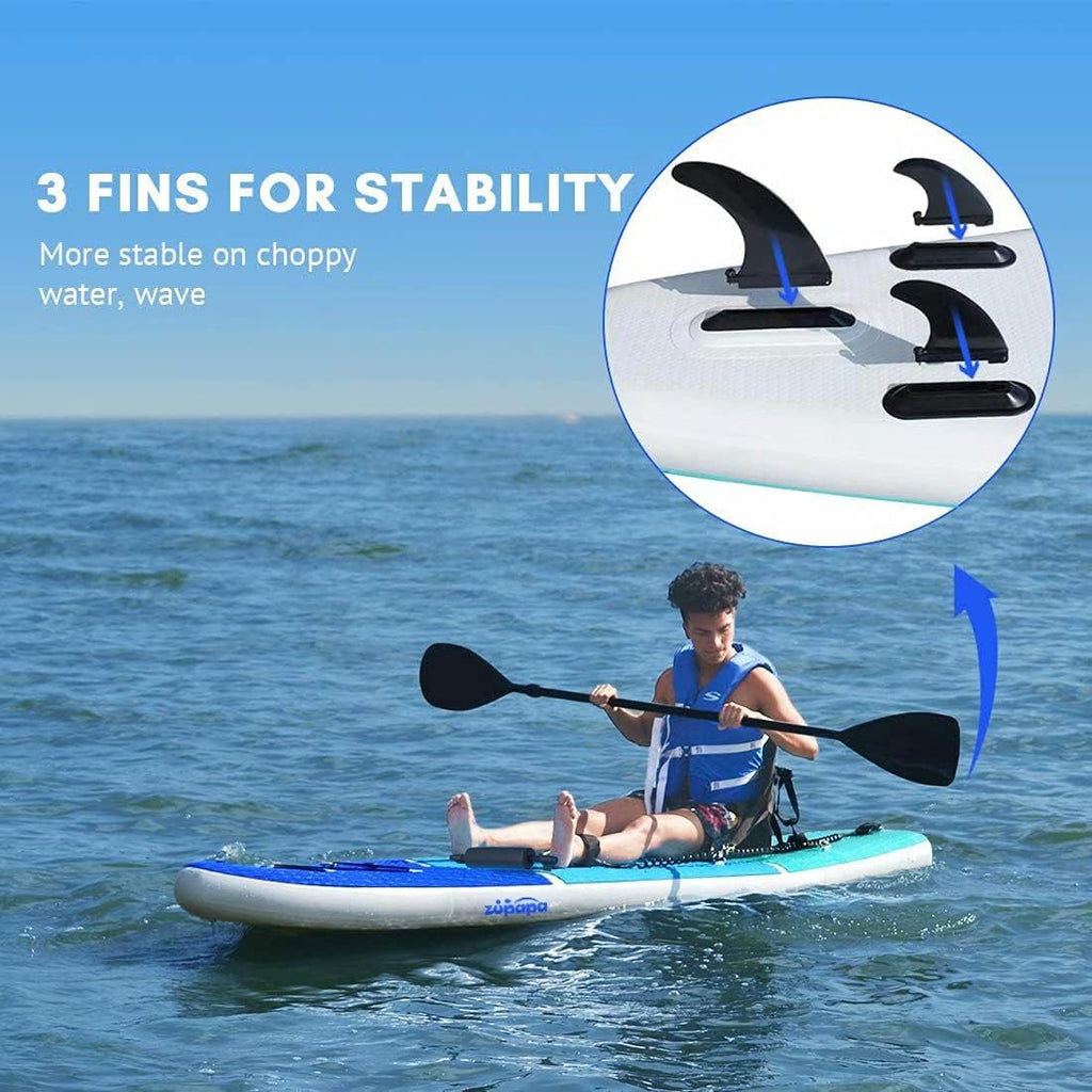 Inflatable Paddle Board 10FT Stand Up Paddleboard with Kayak Seat Non-Slip Deck M41558