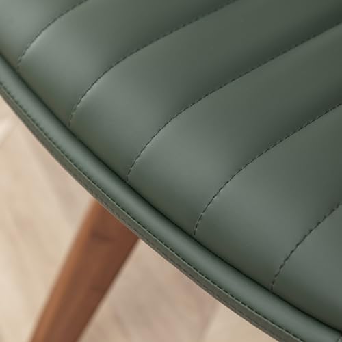 Set of 2 Gray Fabric Faux Leather Dining Chairs with Arms M202